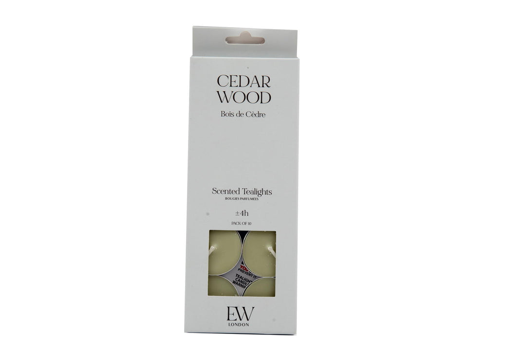 Cedar Wood Scented Tealights 10 Pack-Smiddy Furniture