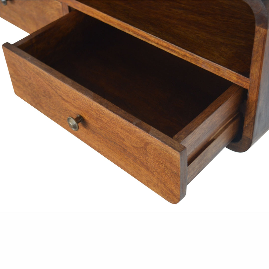 Floating Chestnut Open Console-Smiddy Furniture