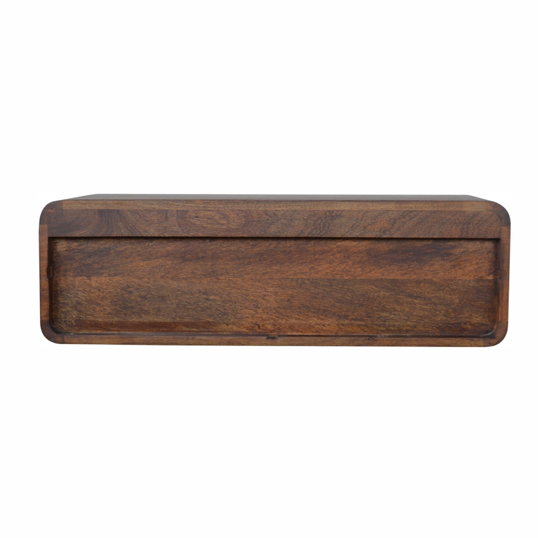 Floating Chestnut Open Console-Smiddy Furniture
