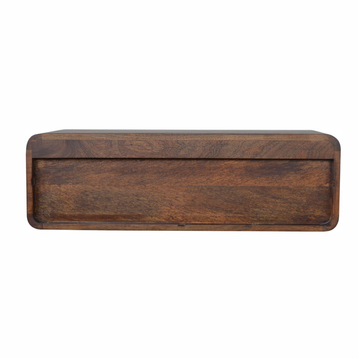 Floating Chestnut Open Console-Smiddy Furniture