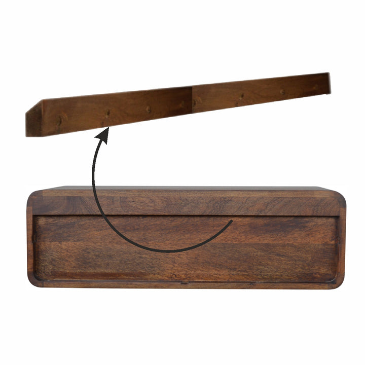 Floating Chestnut Open Console-Smiddy Furniture
