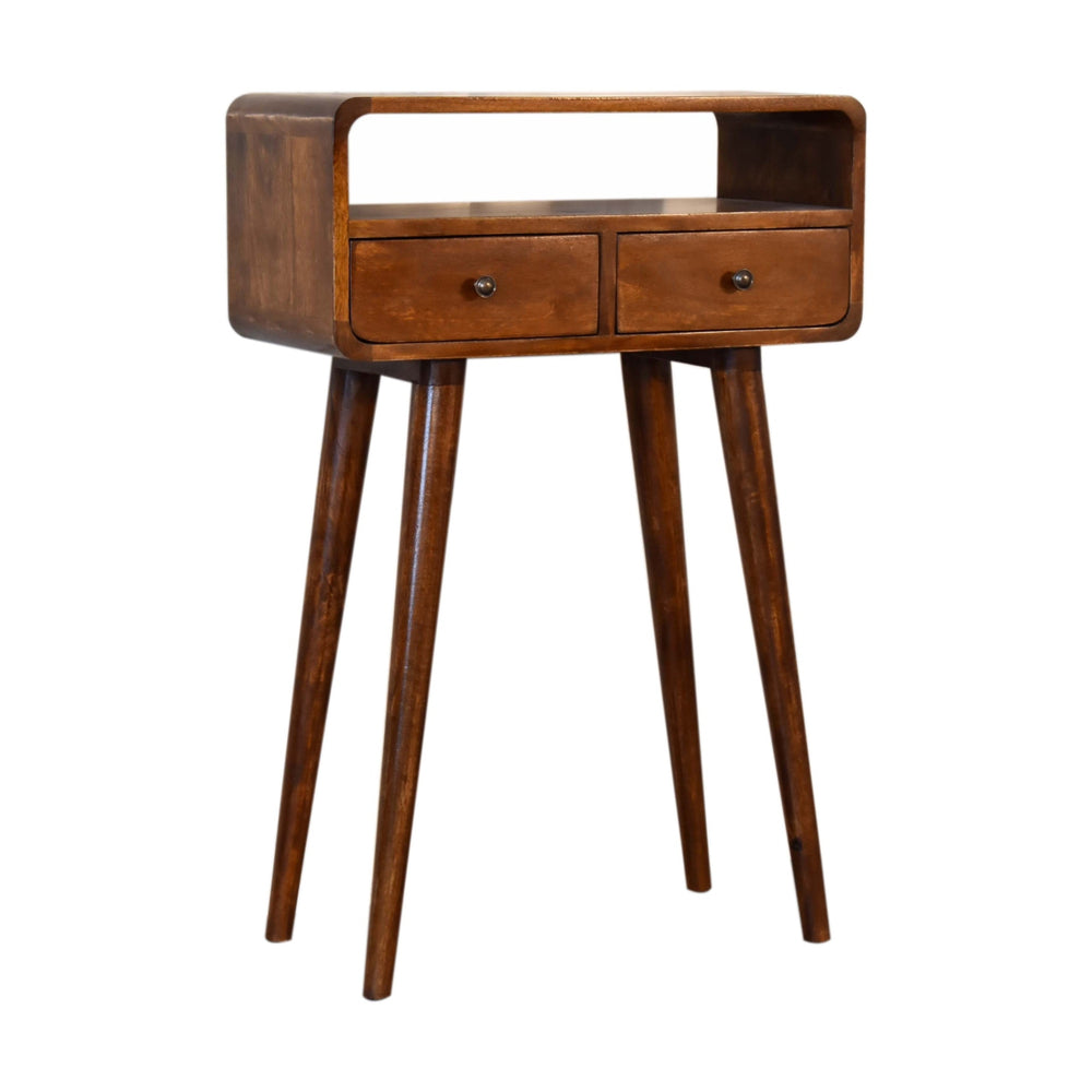 Mini Chestnut Console Table-Smiddy Furniture