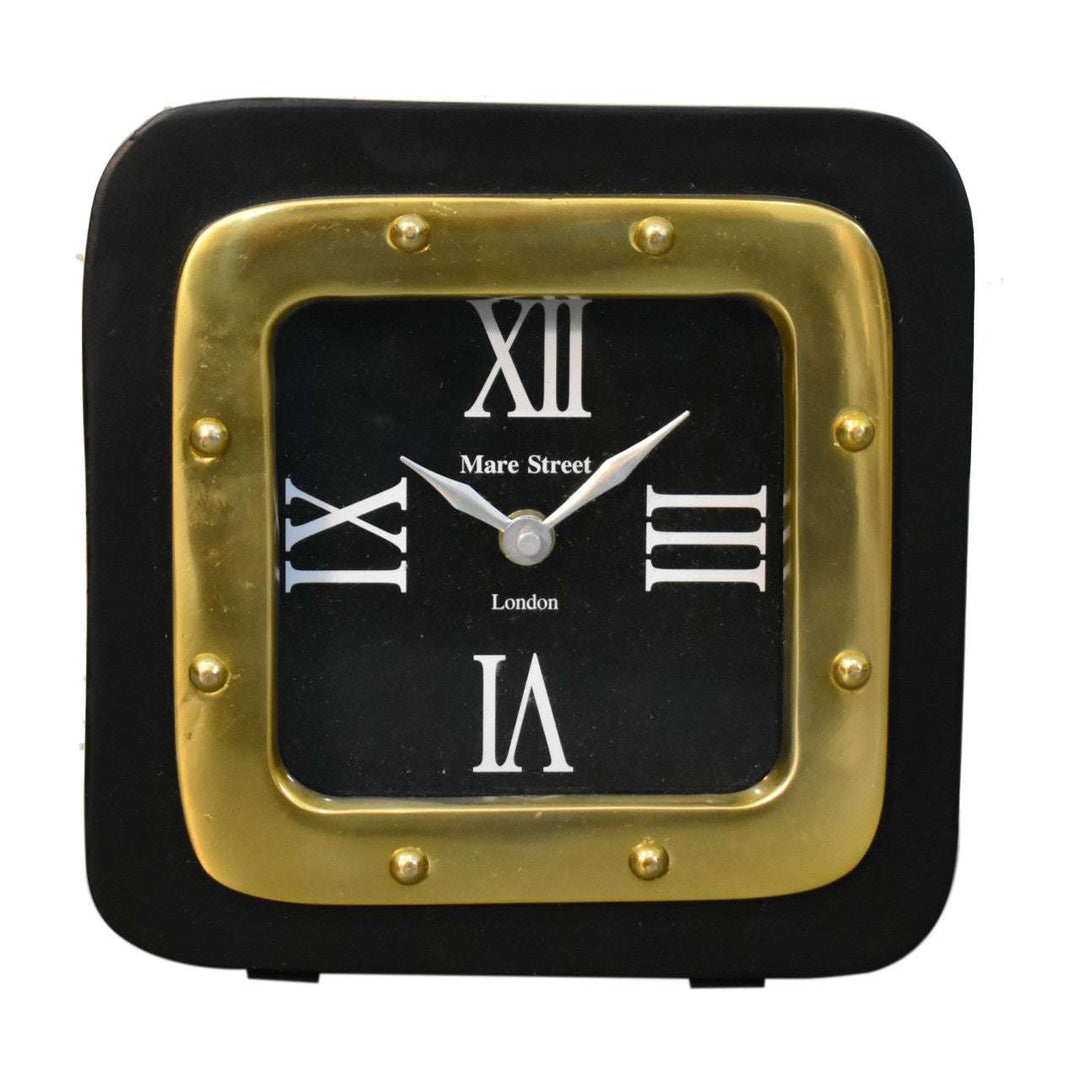 Black and Gold Small Table Clock-Smiddy Furniture