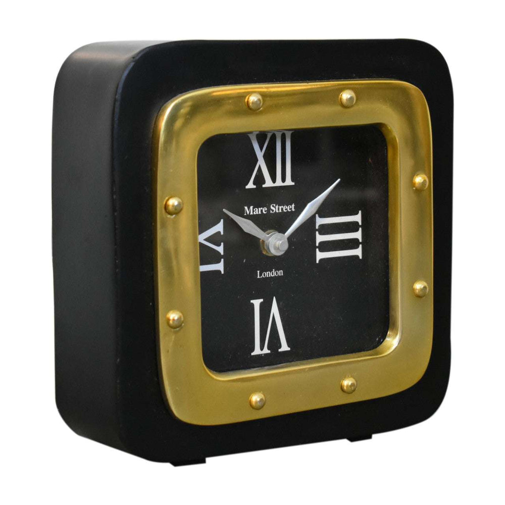 Black and Gold Small Table Clock-Smiddy Furniture