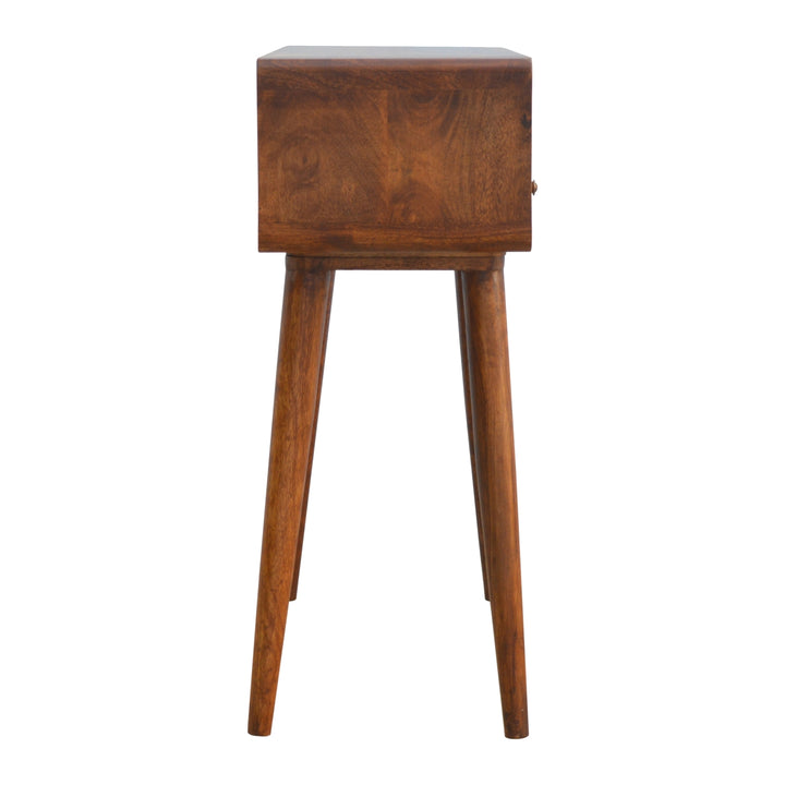Curved Chestnut Console Table-Smiddy Furniture