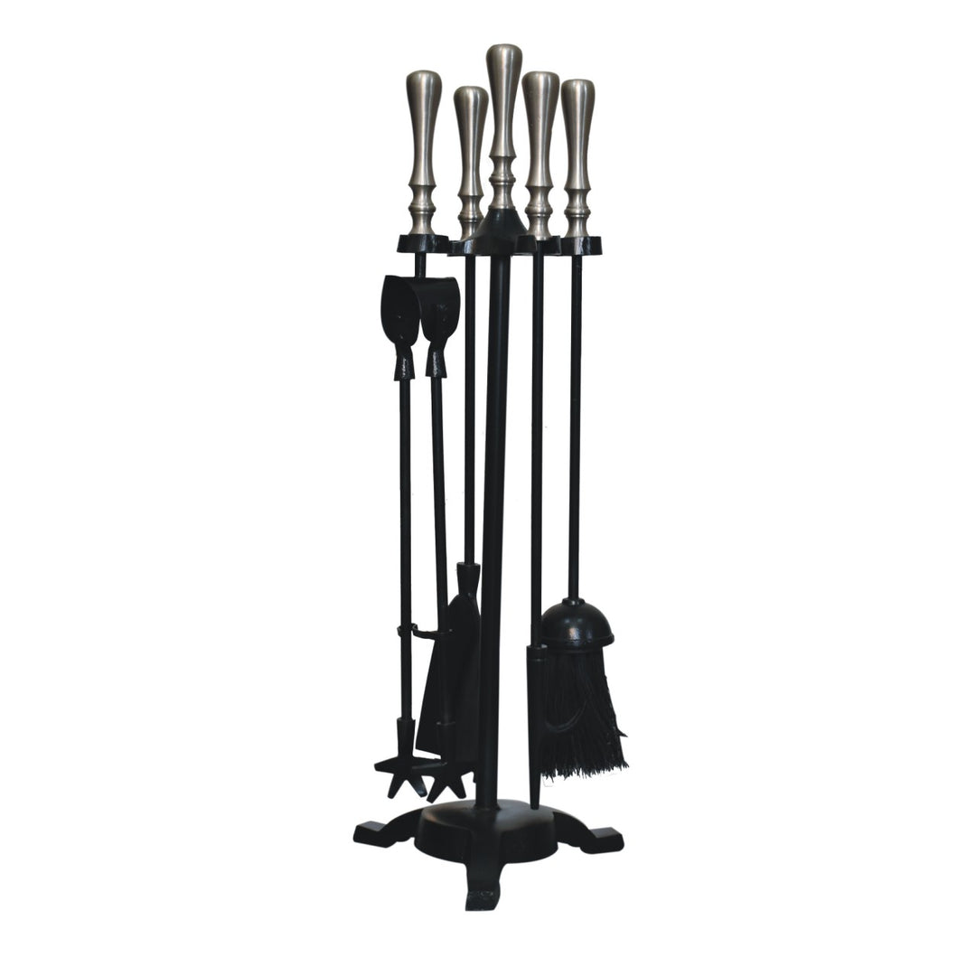 Armour Nickle Fire Tool Set-Smiddy Furniture