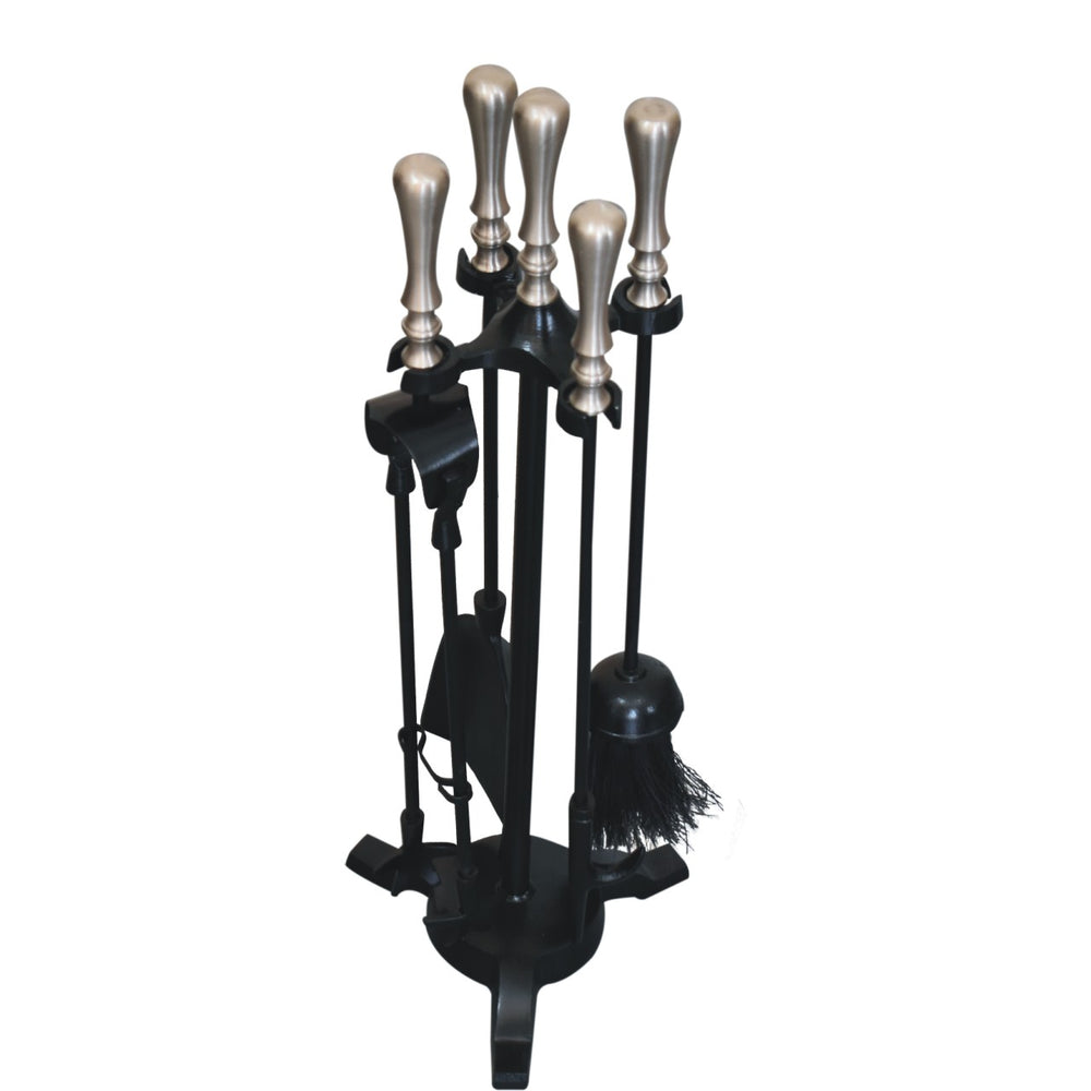 Armour Nickle Fire Tool Set-Smiddy Furniture