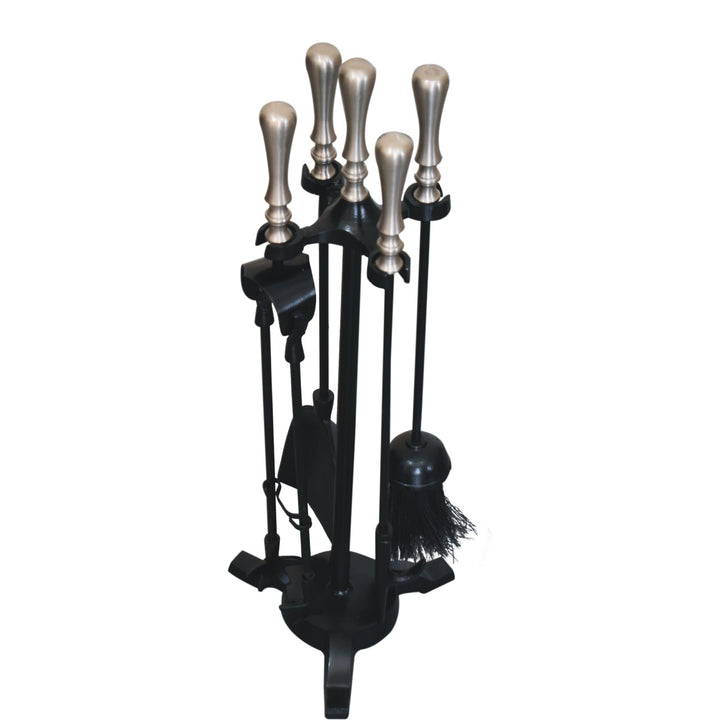 Armour Nickle Fire Tool Set-Smiddy Furniture