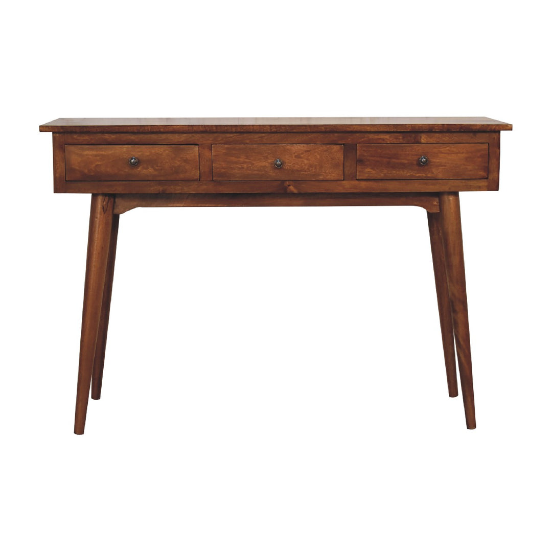 Large 3 Drawer Chestnut Console-Smiddy Furniture