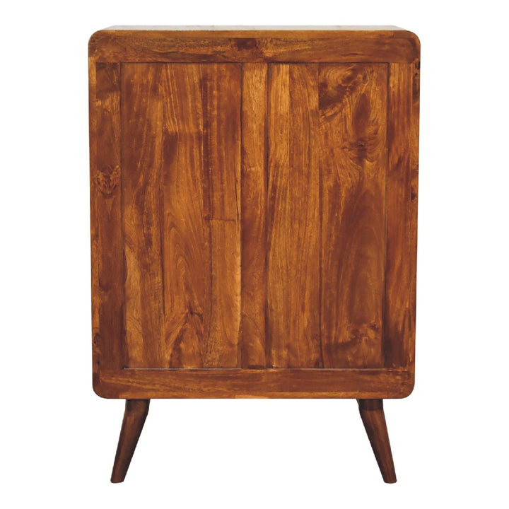 2 over 3 Curved Chestnut Chest-Smiddy Furniture