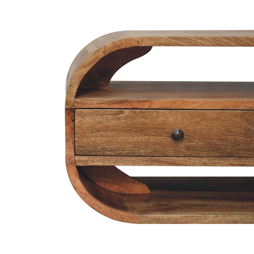 2 Drawer Curved Edge Media Unit-Smiddy Furniture