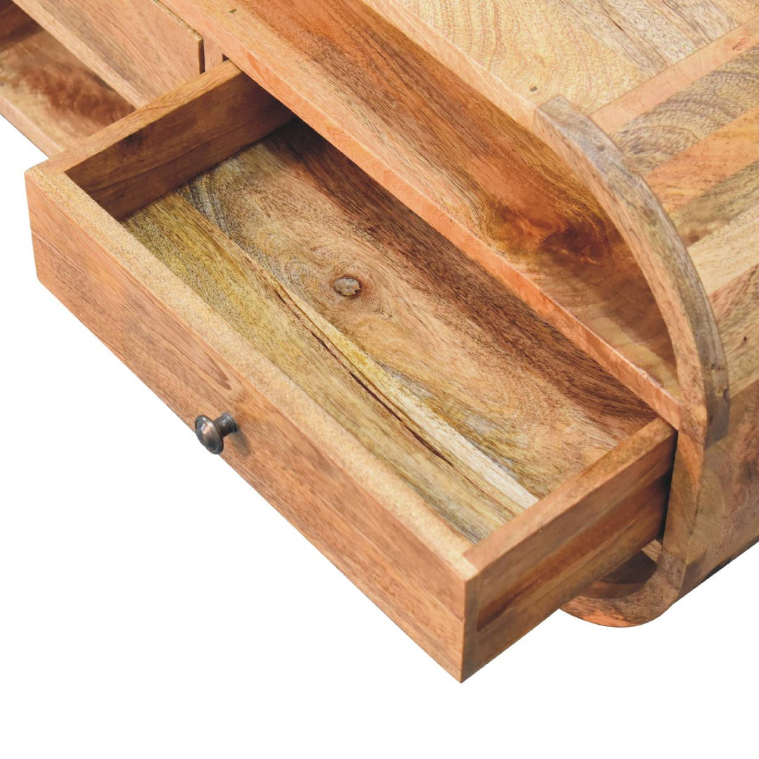 2 Drawer Curved Edge Media Unit-Smiddy Furniture