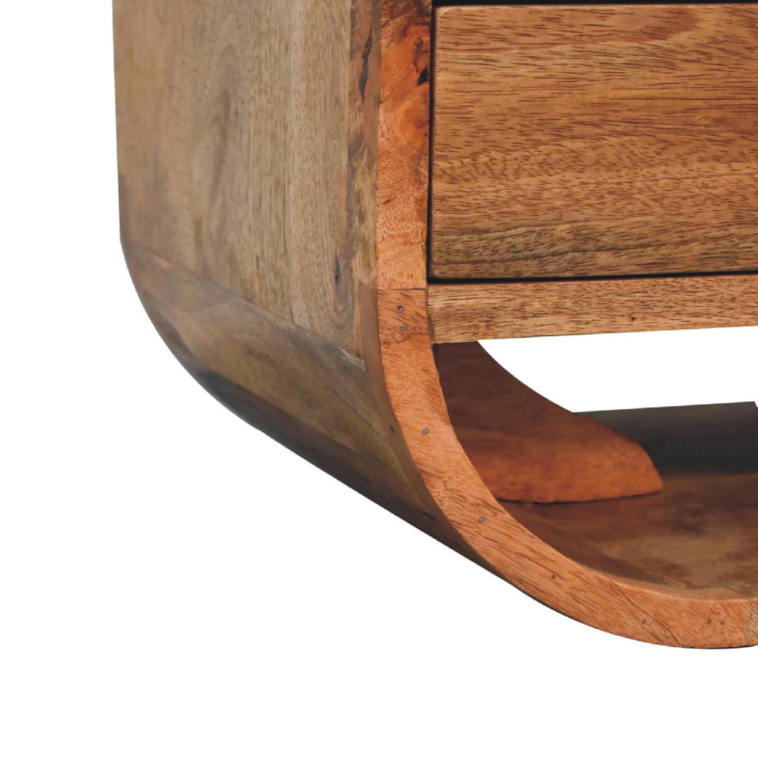 2 Drawer Curved Edge Media Unit-Smiddy Furniture