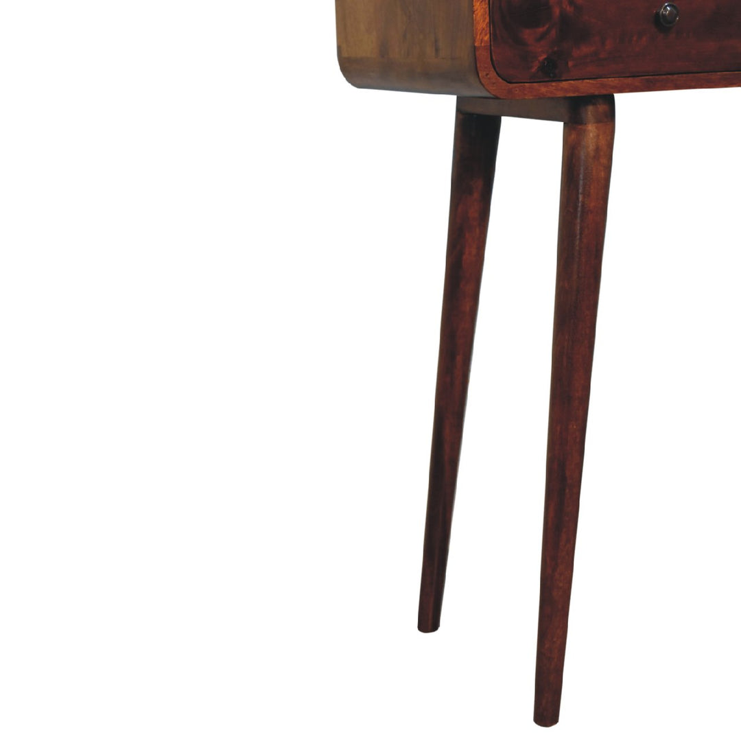 Chestnut Curved Hallway Table-Smiddy Furniture