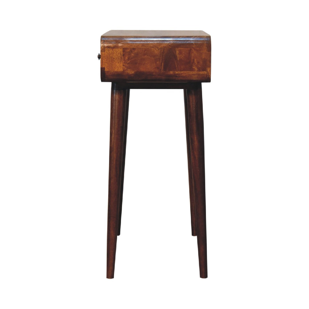 Chestnut Curved Hallway Table-Smiddy Furniture