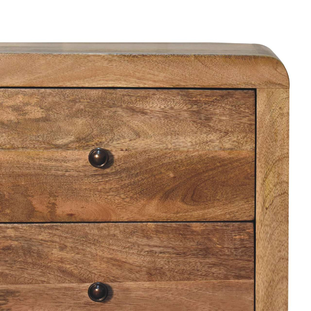 Aspen Oak-ish 3 Drawer Bedside-Smiddy Furniture