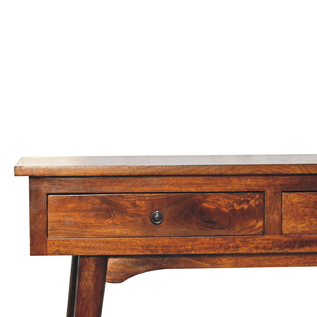 Chestnut Hallway 2 Drawer Console Table-Smiddy Furniture