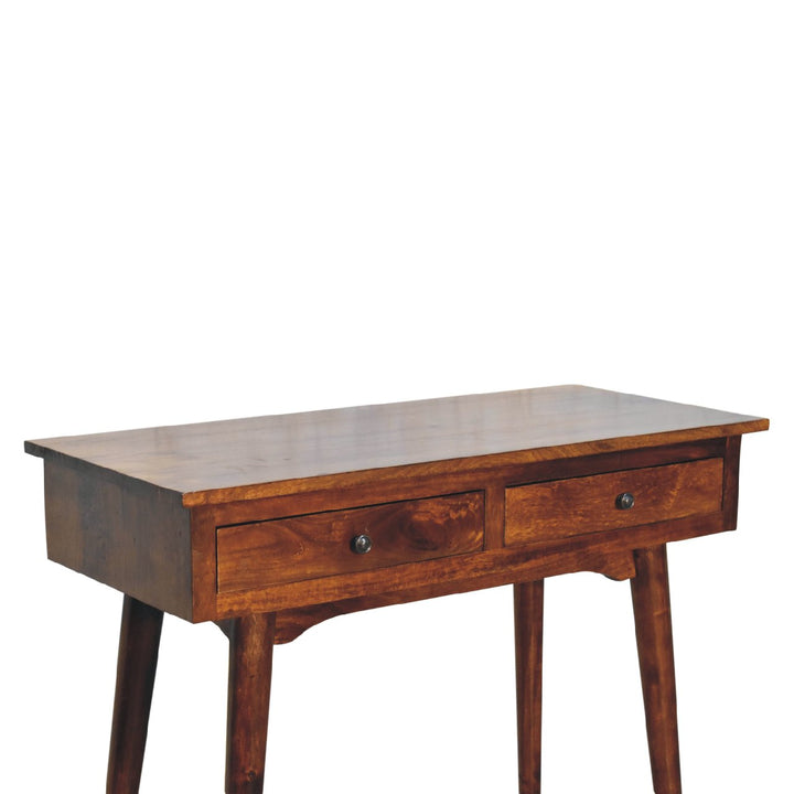 Chestnut Hallway 2 Drawer Console Table-Smiddy Furniture