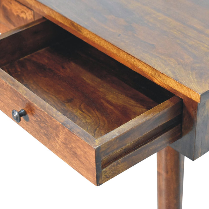 Chestnut Hallway 2 Drawer Console Table-Smiddy Furniture