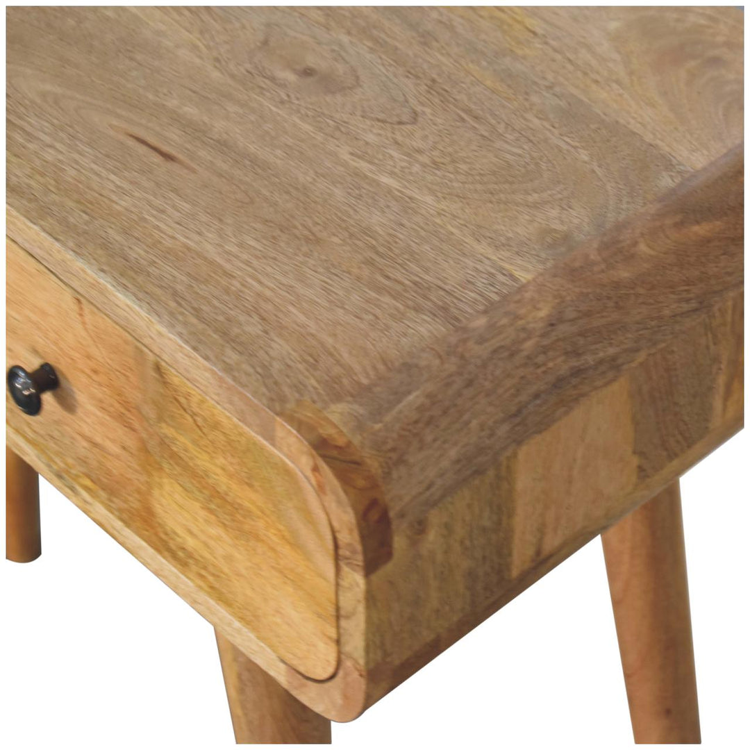 Oak-ish Curved Hallway Table-Smiddy Furniture