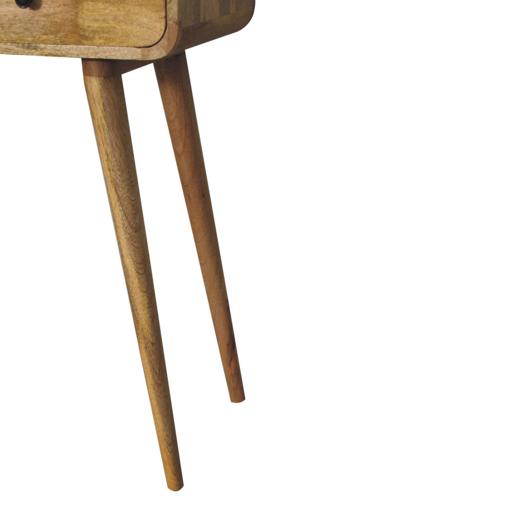 Oak-ish Curved Hallway Table-Smiddy Furniture