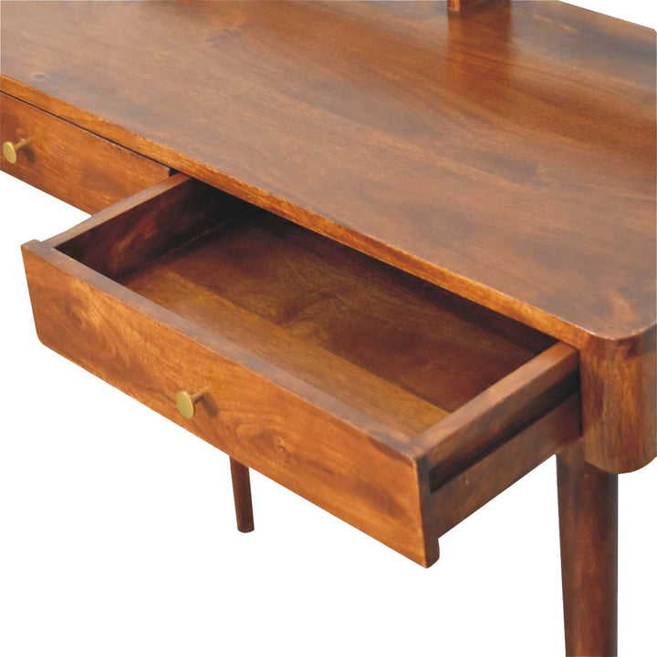 Elevated Chestnut Console Table-Smiddy Furniture