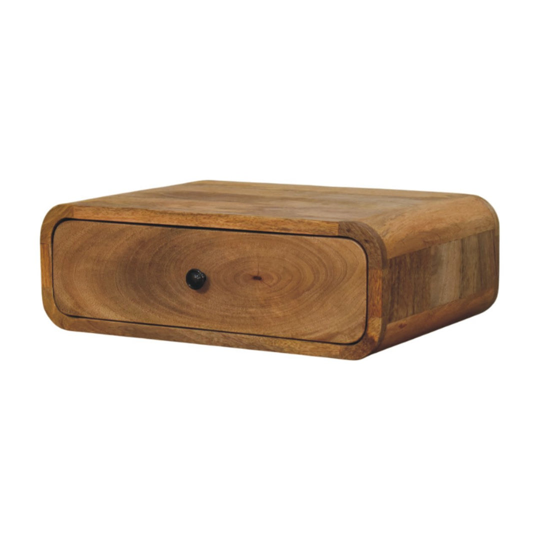 Avora Wall-Mounted Oak-ish 1 Drawer Nightstand-Smiddy Furniture