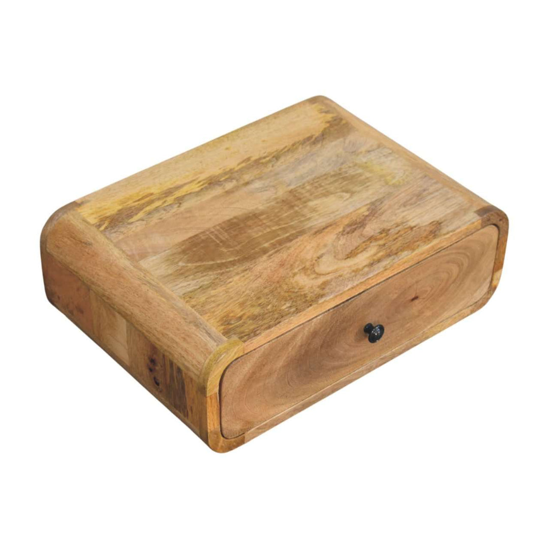 Avora Wall-Mounted Oak-ish 1 Drawer Nightstand-Smiddy Furniture