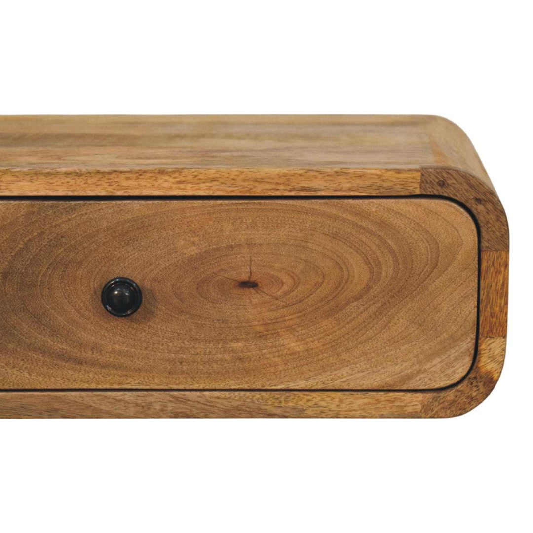 Avora Wall-Mounted Oak-ish 1 Drawer Nightstand-Smiddy Furniture