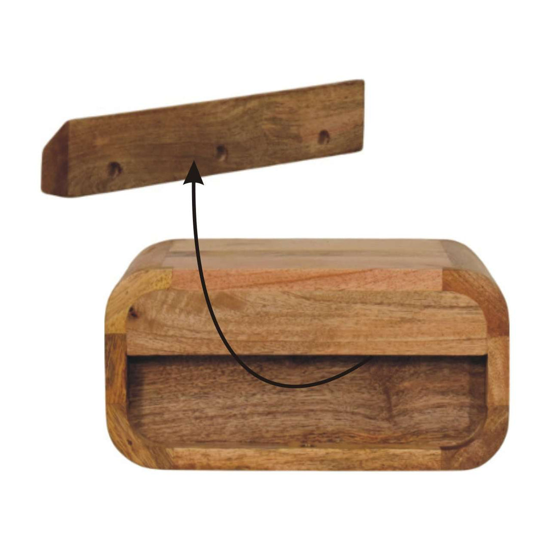 Avora Mini Wall-Mounted Oak-ish 1 Drawer Nightstand-Smiddy Furniture