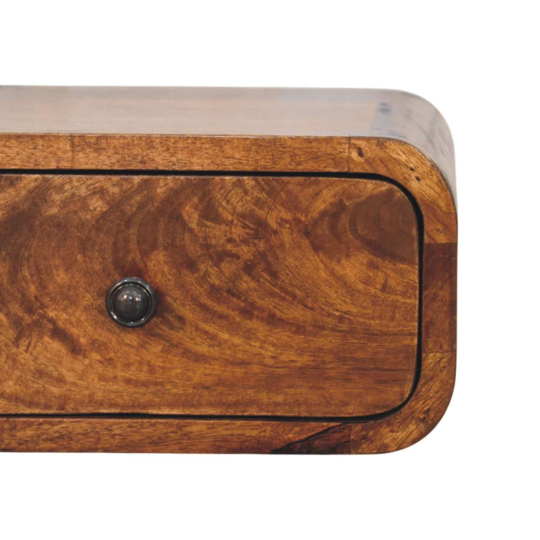 Avora Mini Wall-Mounted Chestnut 1 Drawer Nightstand-Smiddy Furniture