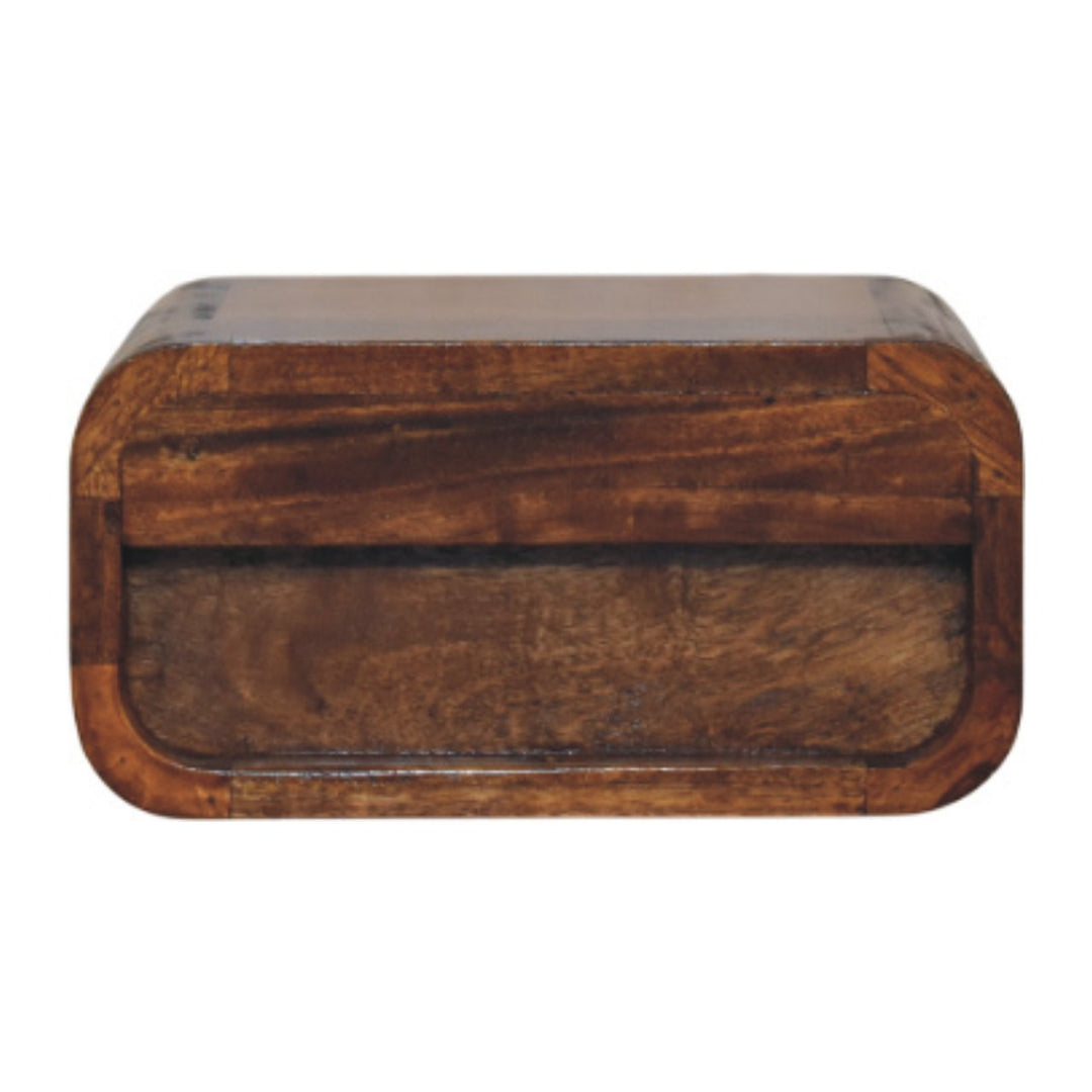 Avora Mini Wall-Mounted Chestnut 1 Drawer Nightstand-Smiddy Furniture