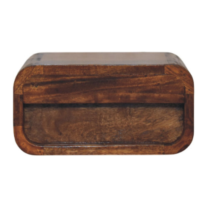 Avora Mini Wall-Mounted Chestnut 1 Drawer Nightstand-Smiddy Furniture