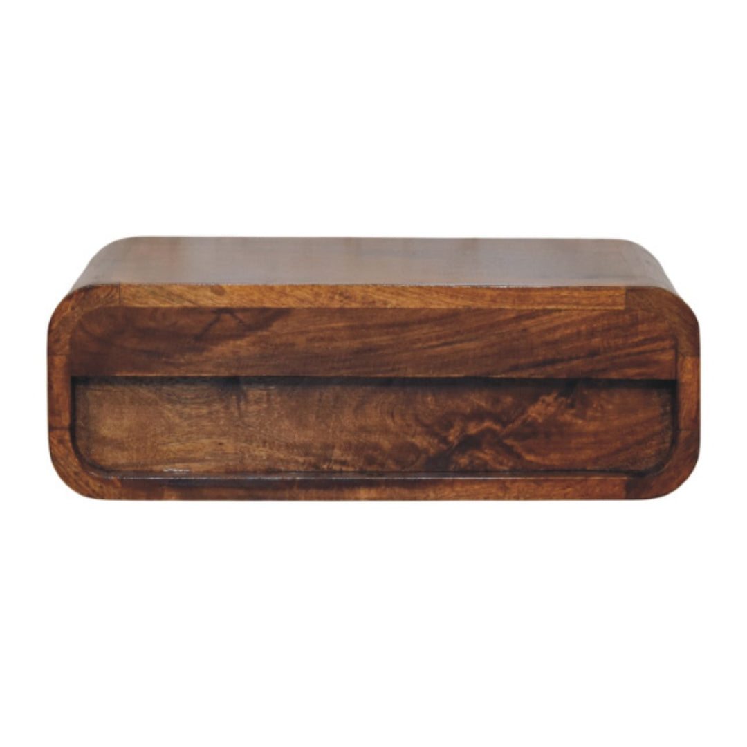 Avora Wall-Mounted Honey Caramel 1 Drawer Nightstand-Smiddy Furniture