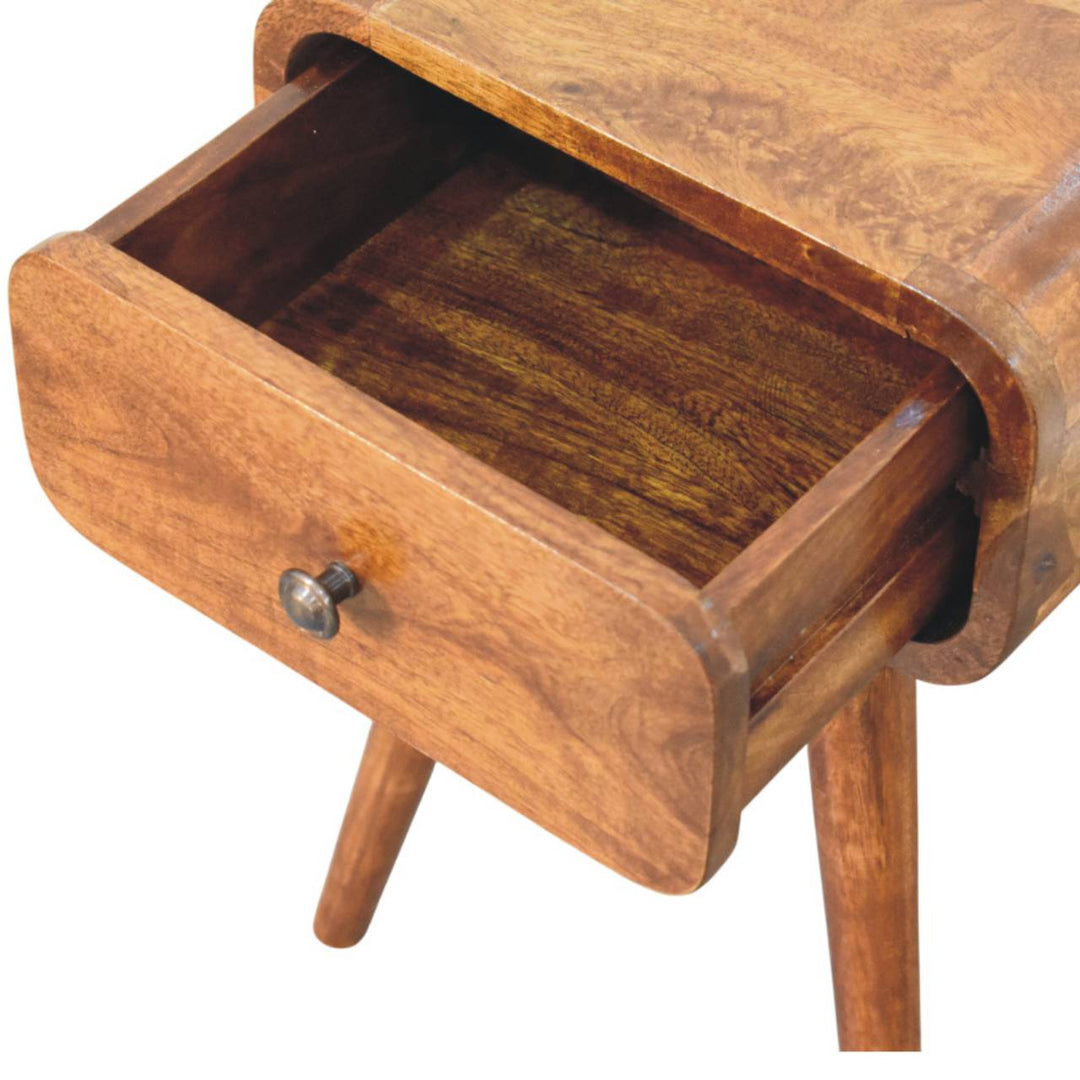 Avora Mini Chestnut Nightstand with 1 drawer-Smiddy Furniture