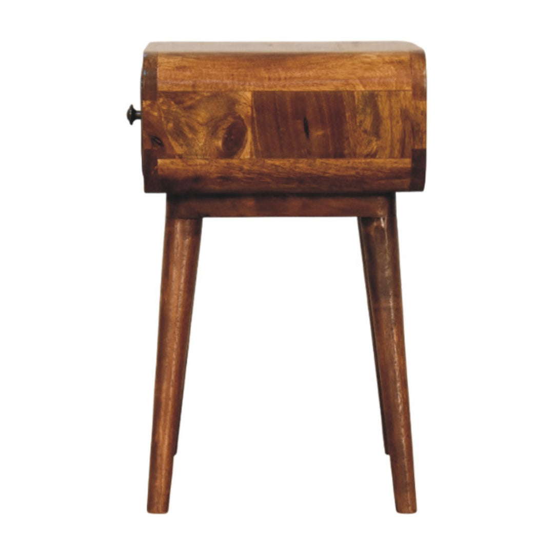 Avora Mini Chestnut Nightstand with 1 drawer-Smiddy Furniture