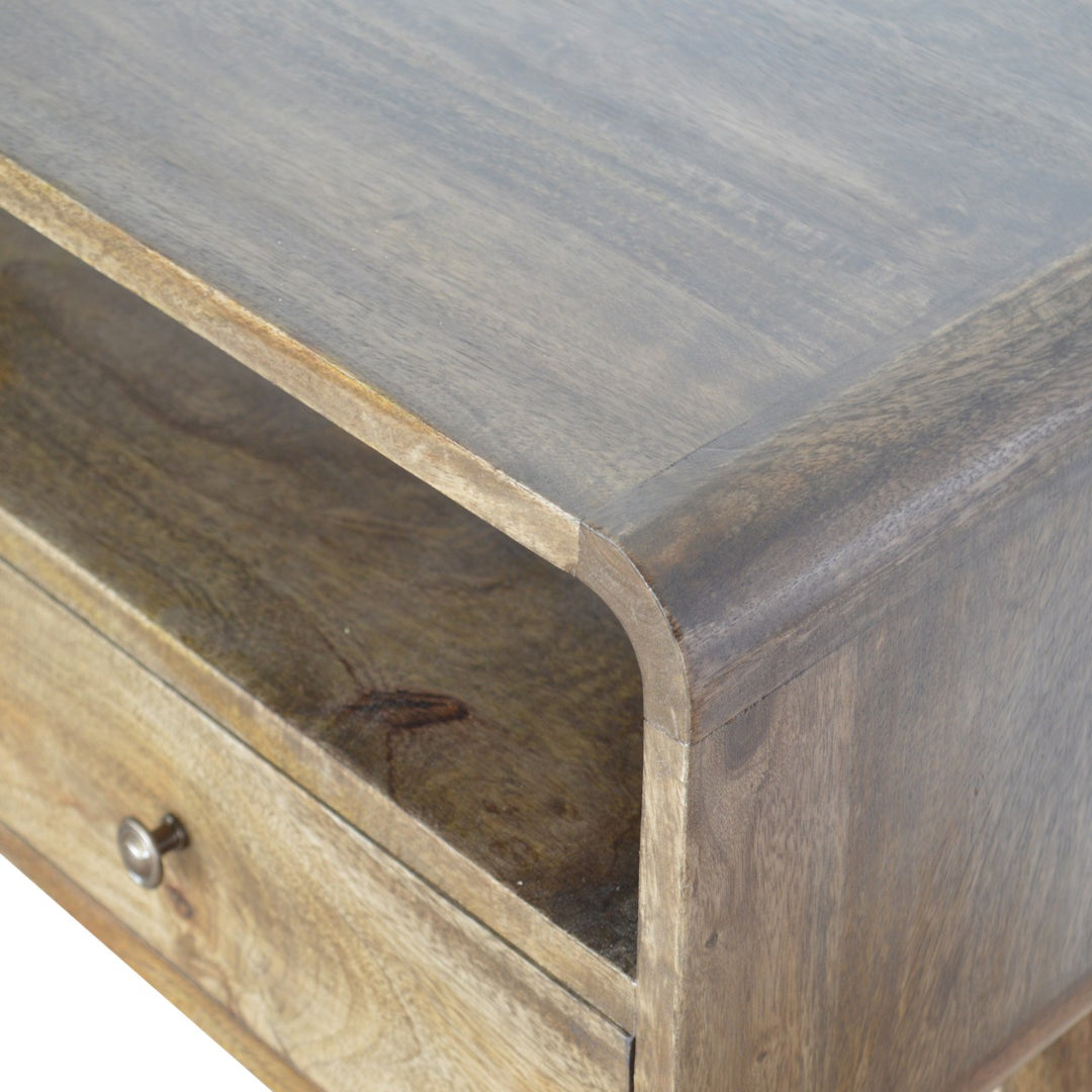 Curved Grey-wash Console Table-Smiddy Furniture