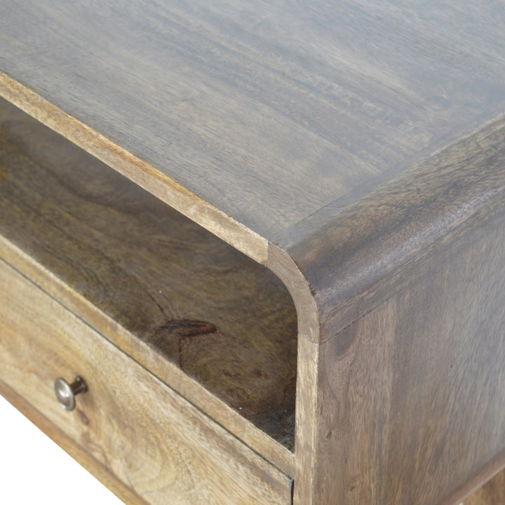 Curved Grey-wash Console Table-Smiddy Furniture
