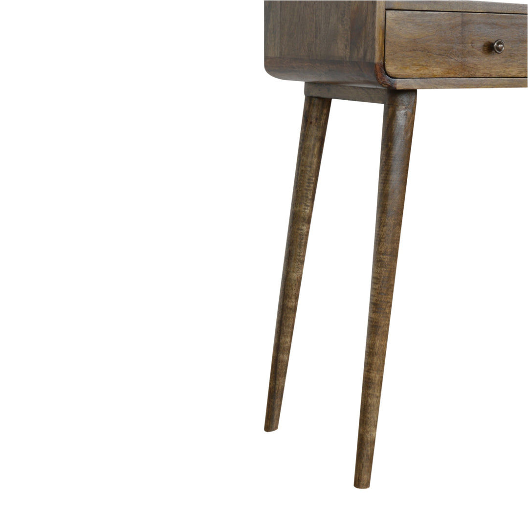 Curved Grey-wash Console Table-Smiddy Furniture