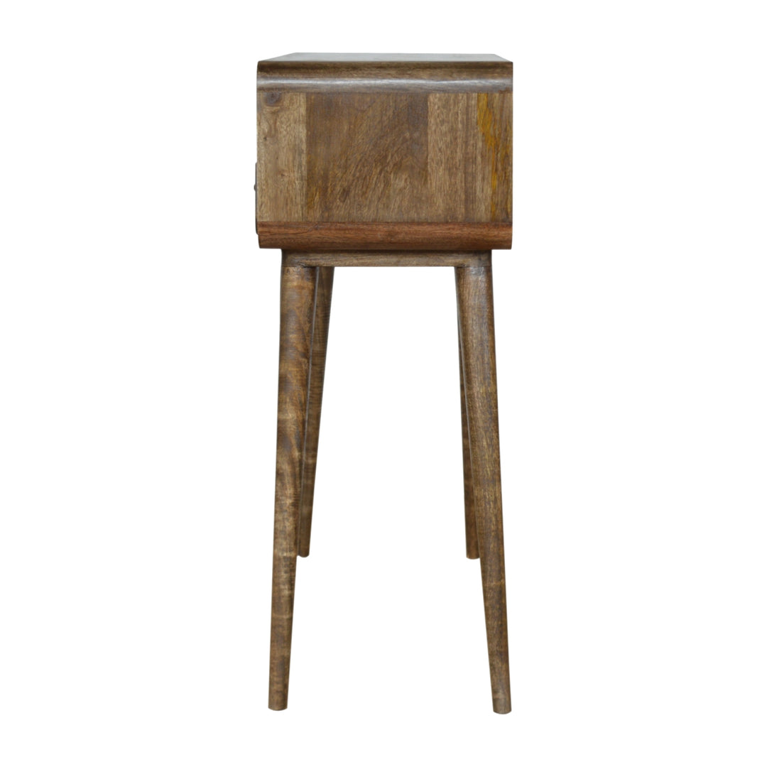 Curved Grey-wash Console Table-Smiddy Furniture