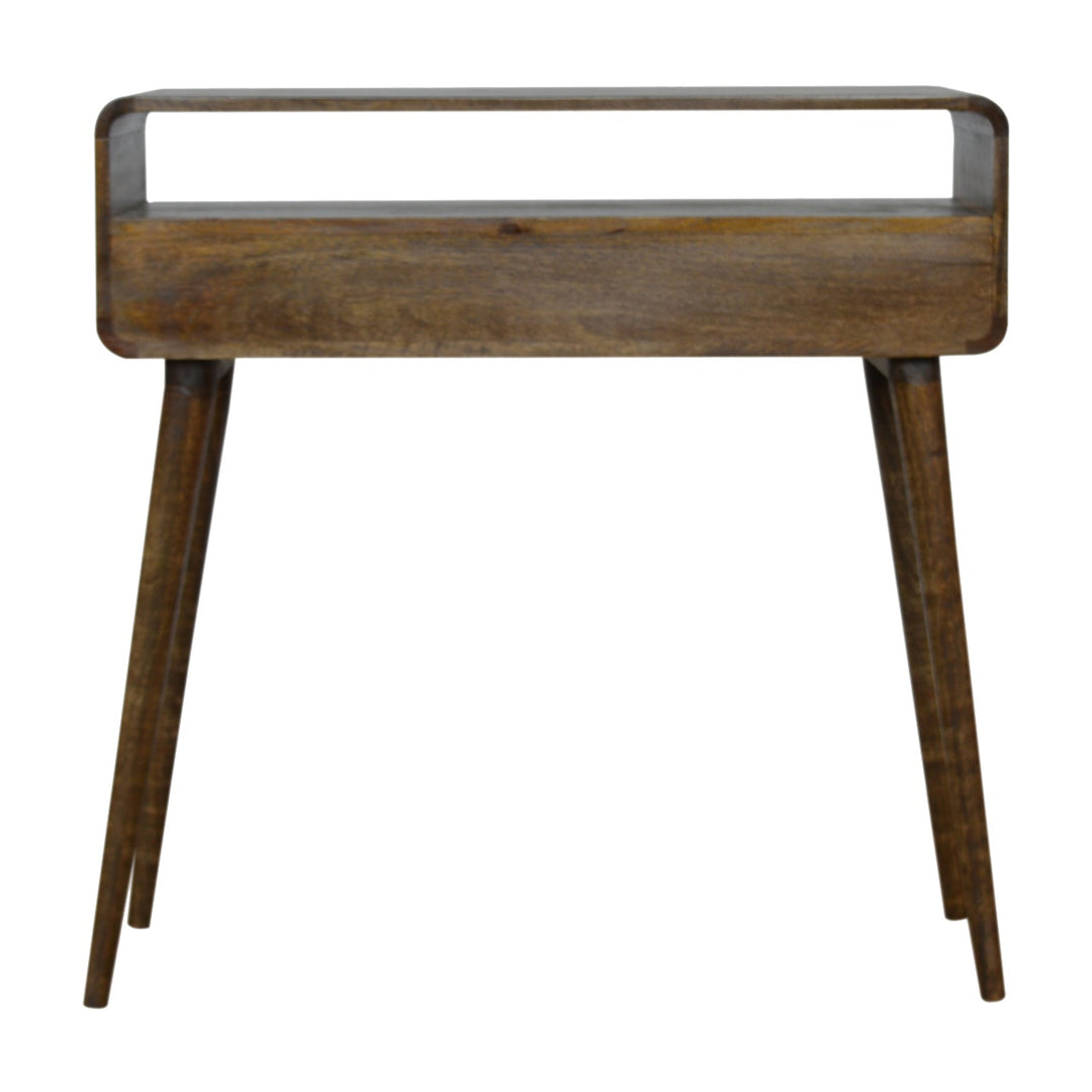 Curved Grey-wash Console Table-Smiddy Furniture