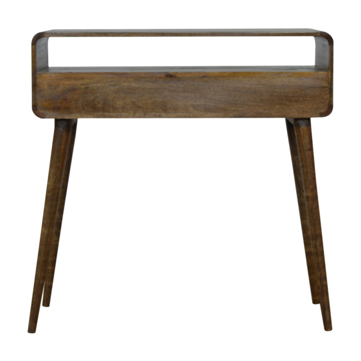 Curved Grey-wash Console Table-Smiddy Furniture
