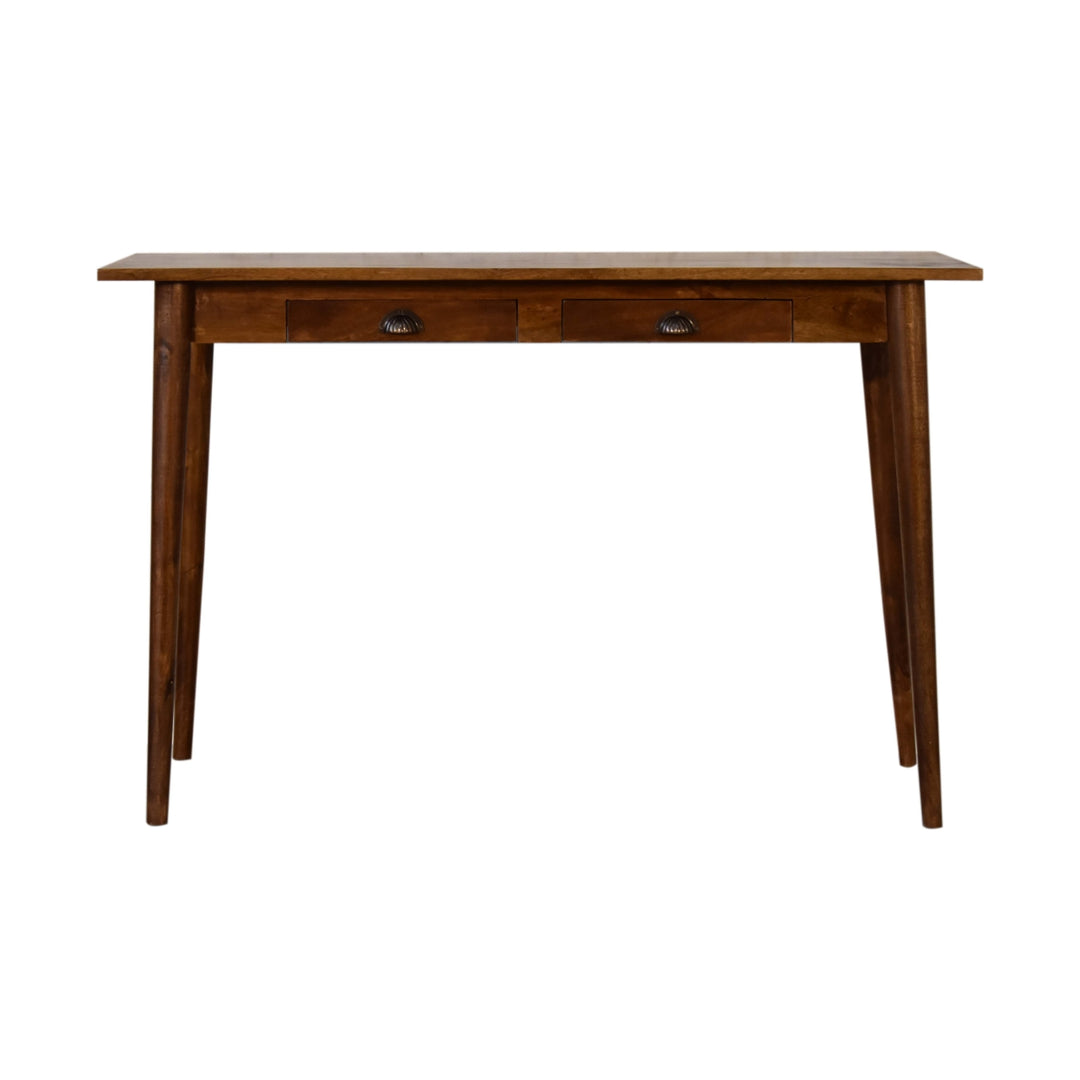 2 Drawer Chestnut Writing Desk - Smiddy Furniture