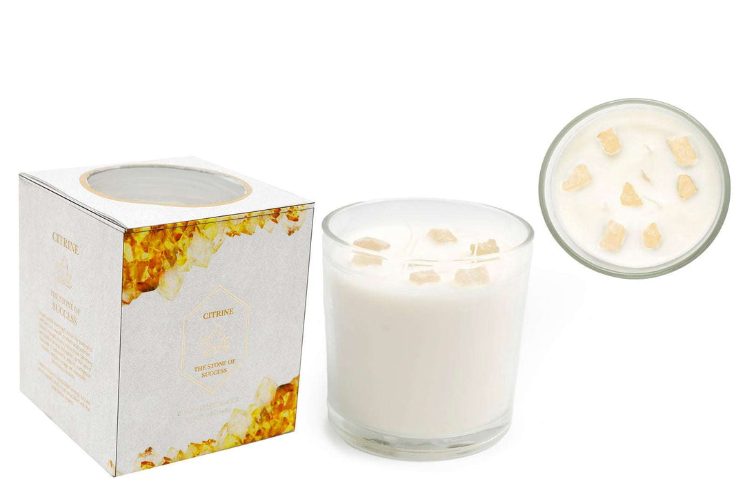 Yellow Citrine Candle 12x12cm - Geko Products