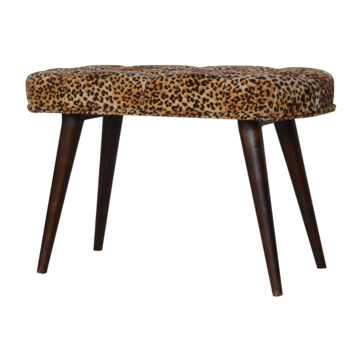 Leopard Print Deep Button Bench - Smiddy Furniture