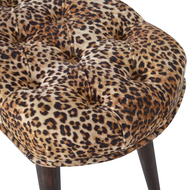 Leopard Print Deep Button Bench - Smiddy Furniture