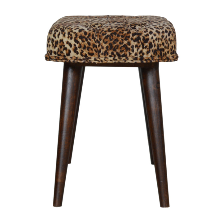 Leopard Print Deep Button Bench - Smiddy Furniture