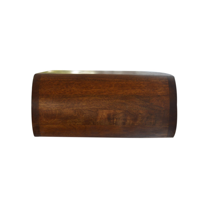 Wall Mounted Round Chestnut Bedside - Smiddy Furniture