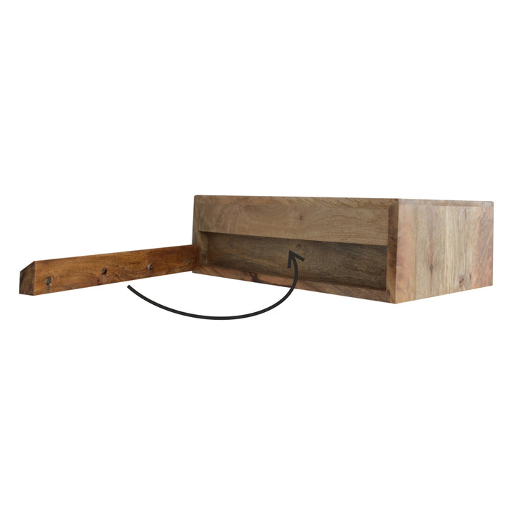 Wall Mounted Brass Inlay Bedside - Smiddy Furniture