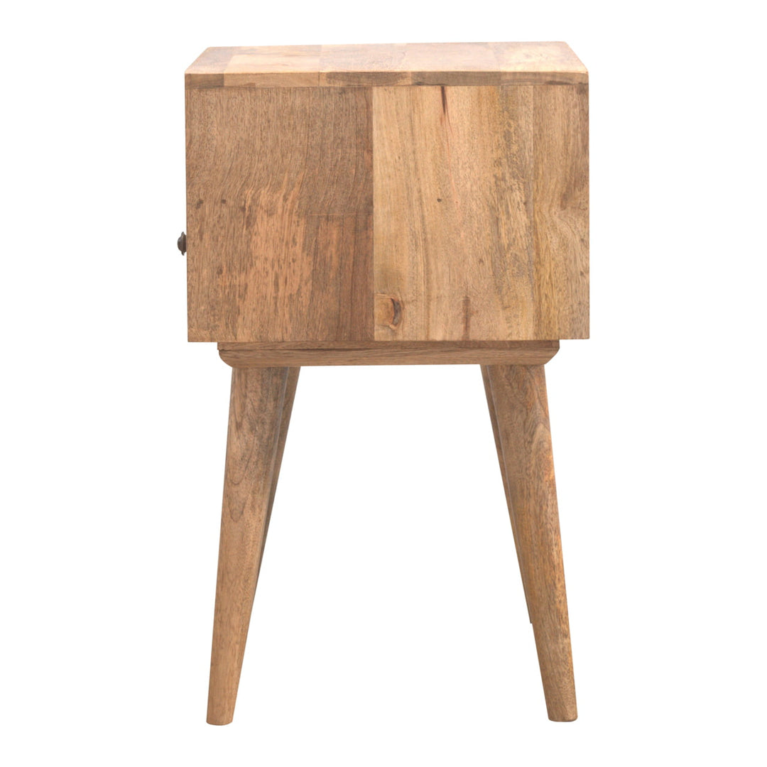 Modern Oak-ish Bedside Table with Open Slot